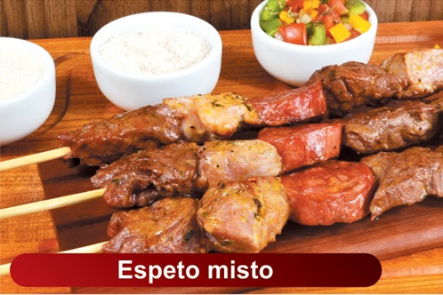 Espeto de Linguiça Calabresa 1 Kg -10 Espetos